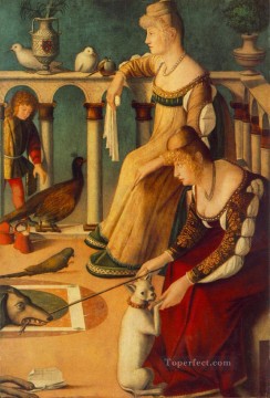 Two Venetian Ladies Vittore Carpaccio Oil Paintings